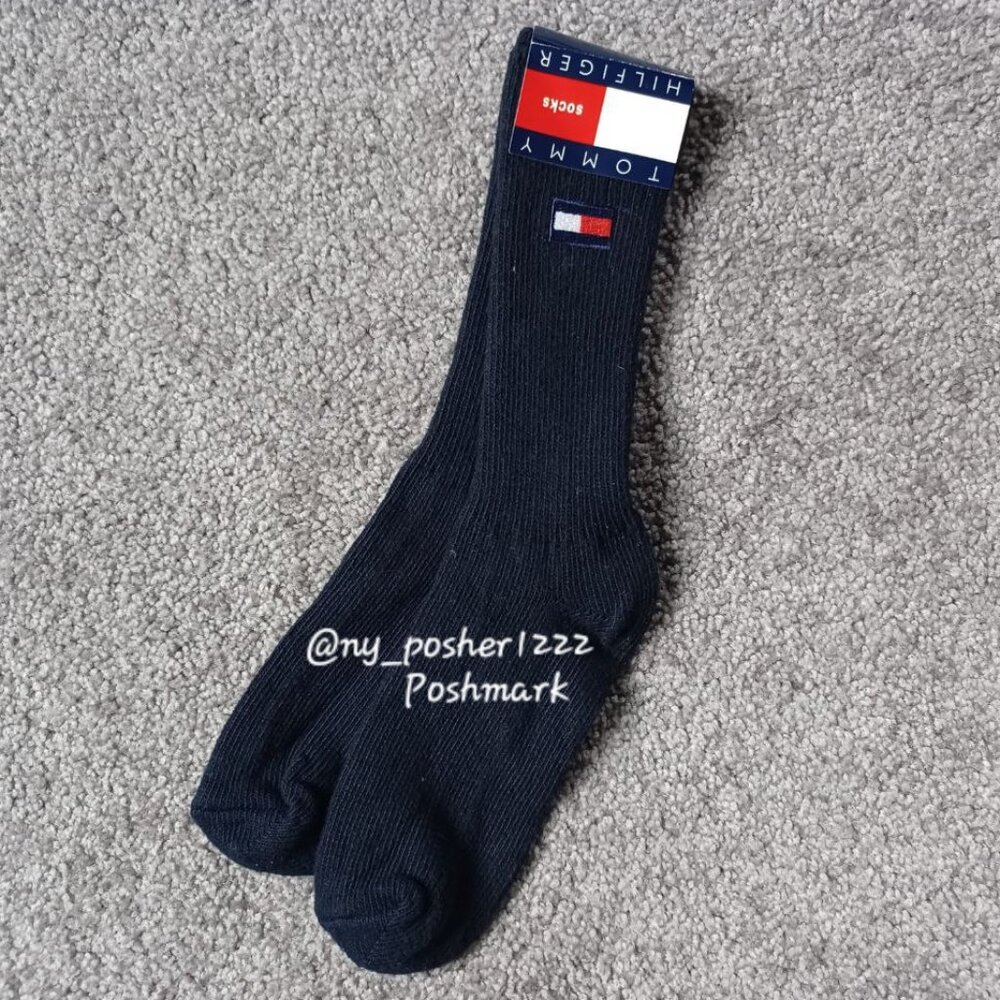 ＴＯ Ｍ ＭＹ Ｈ 𝖨 ＬＦ 𝖨 ＧＥＲ Navy Blue Socks L